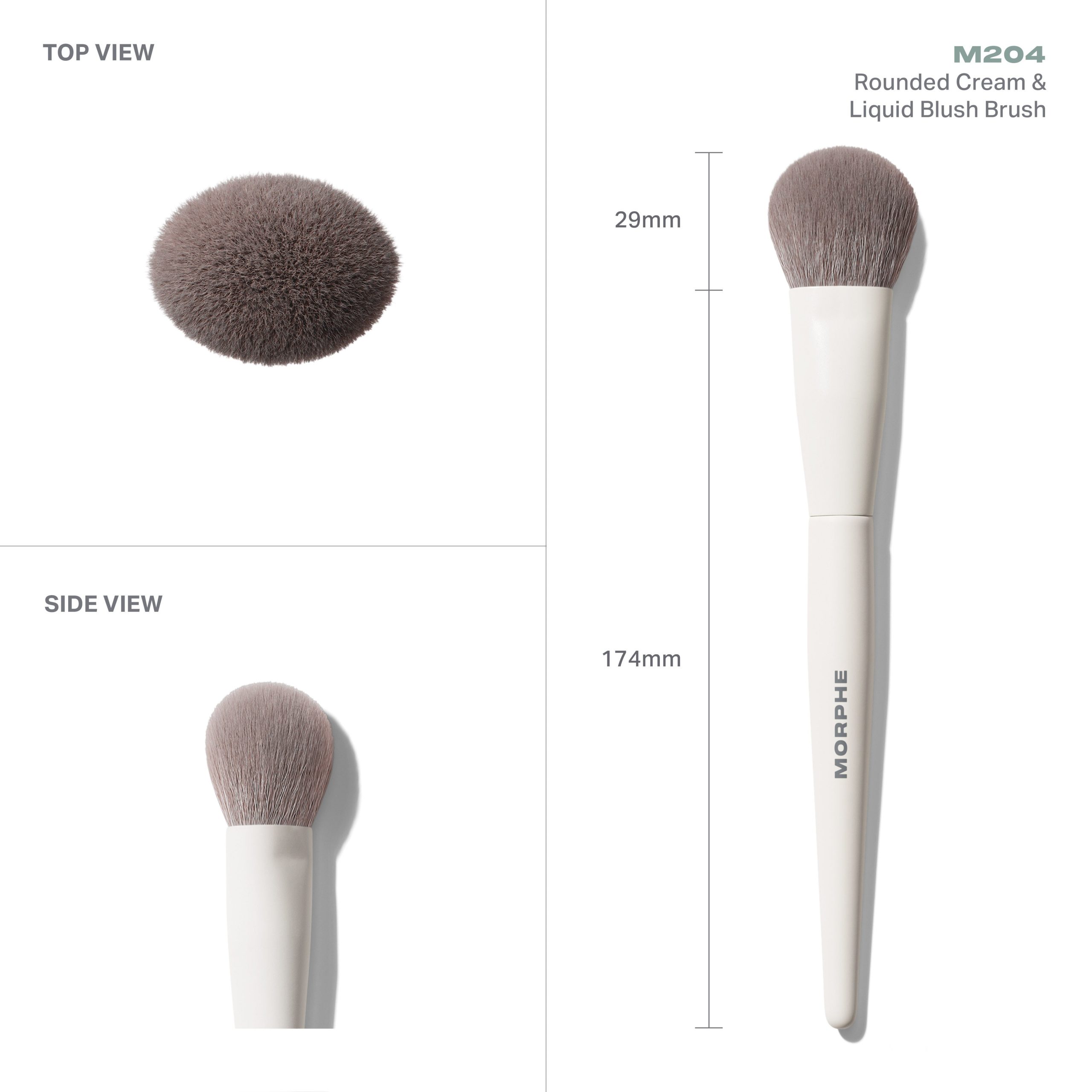 M204 Rounded Cream & Liquid Blush Brush - Image 3