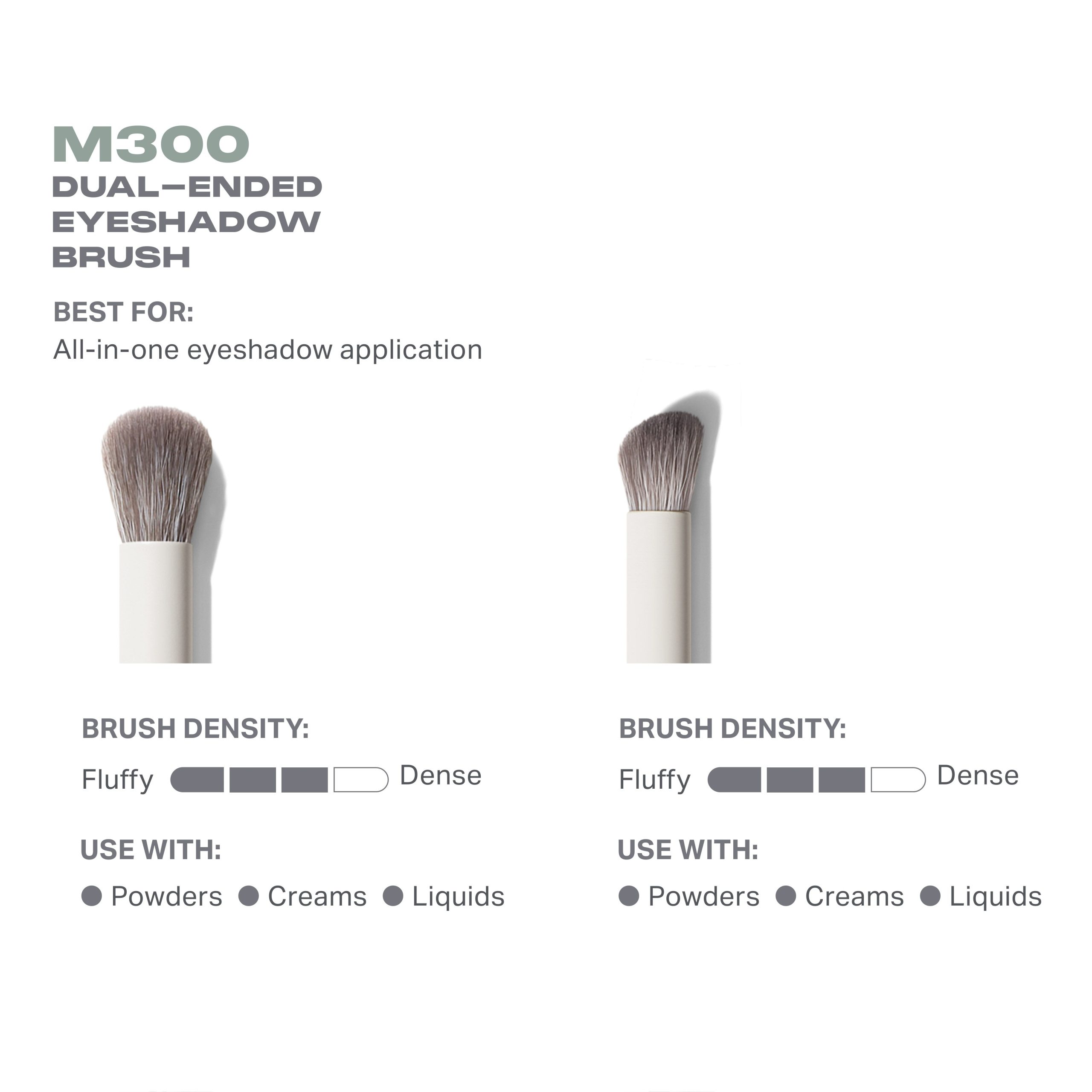 M300 Dual-Ended Eyeshadow Brush - Image 3