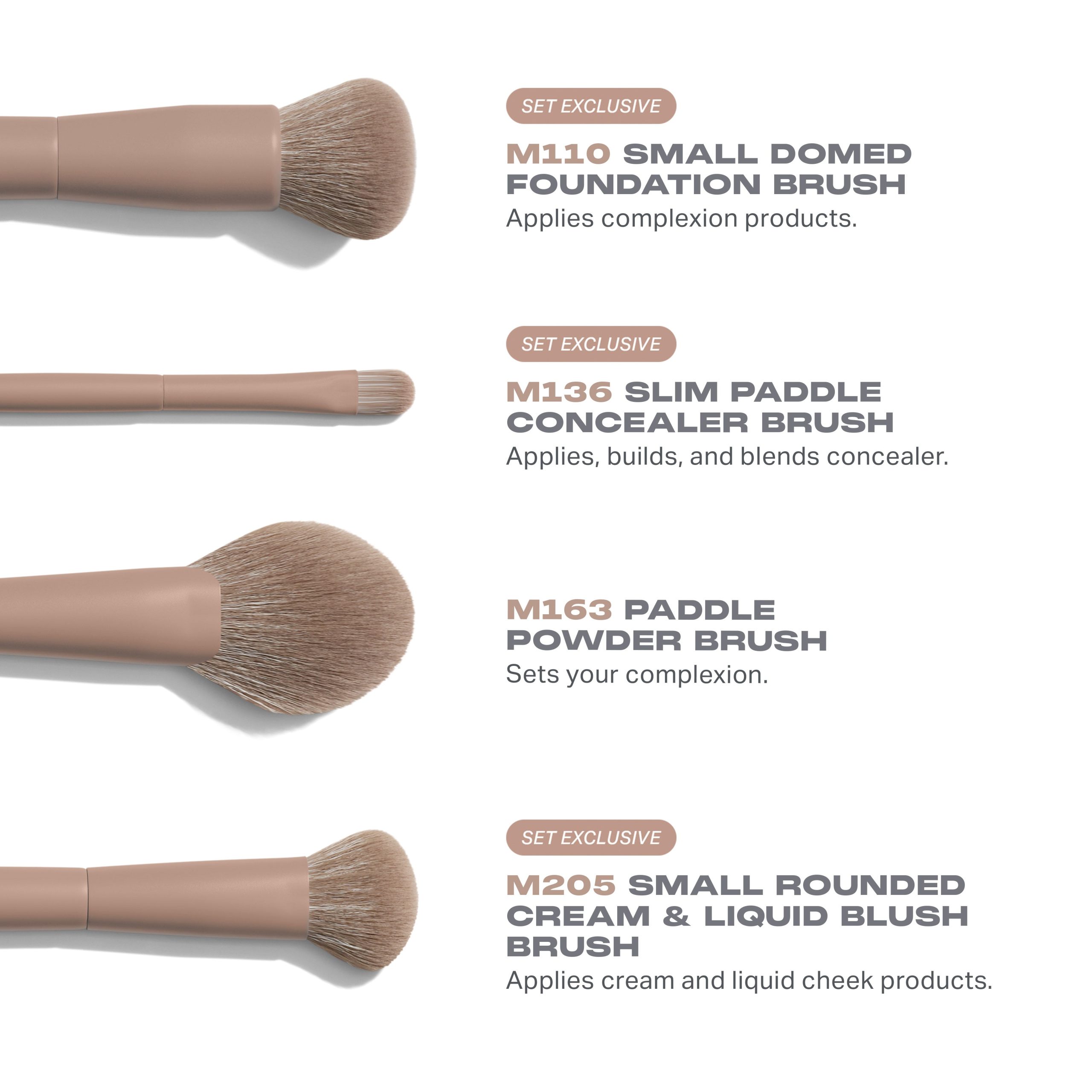 Iced Mocha 4-Piece Face Brush Set - Image 2
