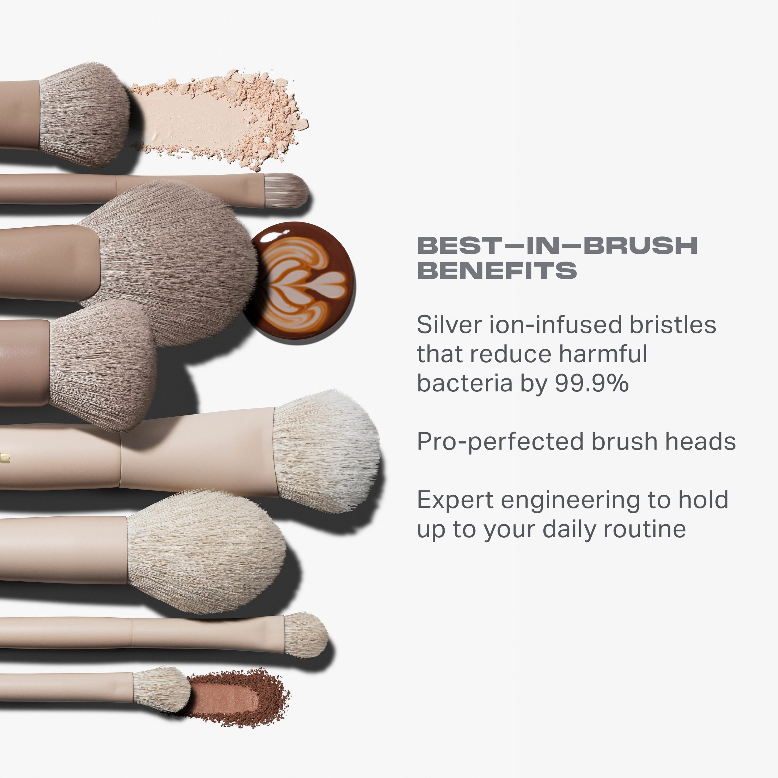 Iced Mocha 4-Piece Face Brush Set - Image 4